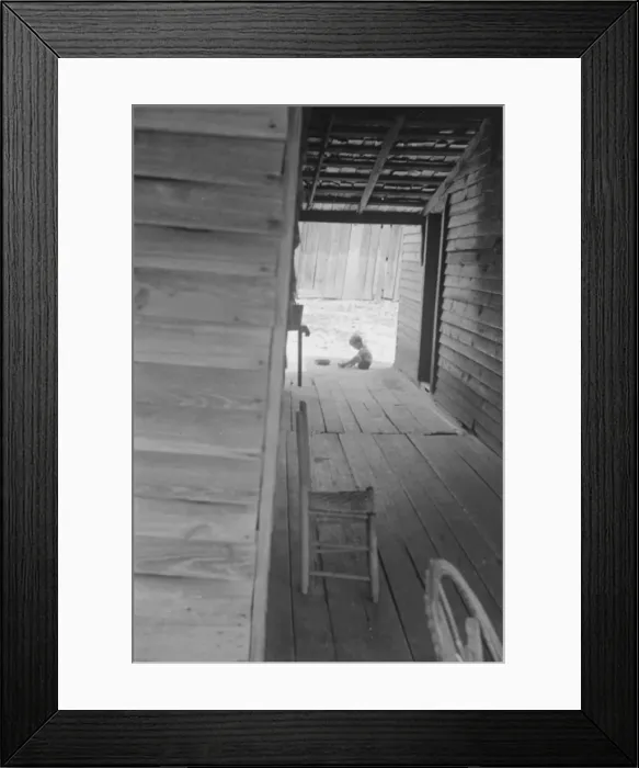Framed Print : Dog run of Floyd Burroughs home. Hale County, Alabama, 1936. Creator: Walker Evans
