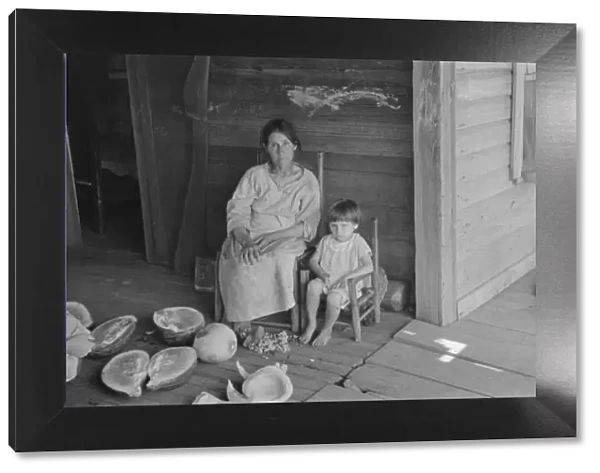 Mrs. Frank Tengle and Laura Minnie Lee Tengle, Hale County, Alabama, 1936. Creator: Walker Evans
