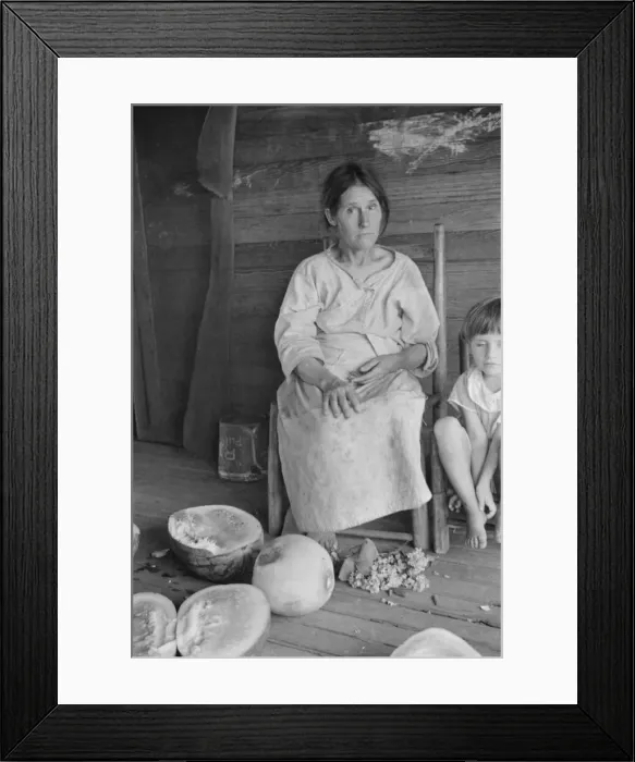 Framed Print : Mrs. Frank Tengle, Hale County, Alabama, 1936. Creator: Walker Evans Framed Print : Mrs. Frank Tengle, Hale County, Alabama, 1936. Creator: Walker Evans