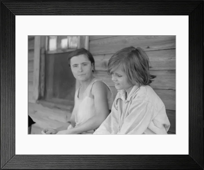 Framed Print : Elizabeth and Ida Tengle, Hale County, Alabama, 1936. Creator: Walker Evans Framed Print : Elizabeth and Ida Tengle, Hale County, Alabama, 1936. Creator: Walker Evans