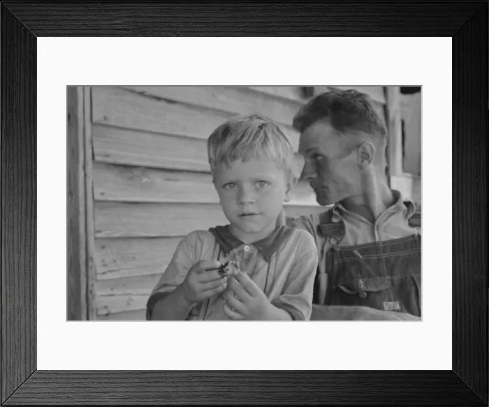 Framed Print : Charles Burroughs and Floyd Burroughs, Hale County, Alabama, 1936. Creator: Walker Evans Framed Print : Charles Burroughs and Floyd Burroughs, Hale County, Alabama, 1936. Creator: Walker Evans