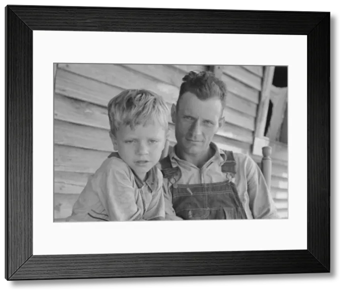 Framed Print : Charles and his father Floyd Burroughs, Alabama cotton sharecropper, 1936. Creator: Walker Evans Framed Print : Charles and his father Floyd Burroughs, Alabama cotton sharecropper, 1936. Creator: Walker Evans