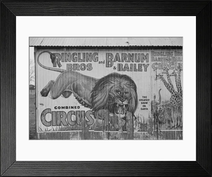 Framed Print : Circus poster, Alabama, 1936. Creator: Walker Evans Framed Print : Circus poster, Alabama, 1936. Creator: Walker Evans