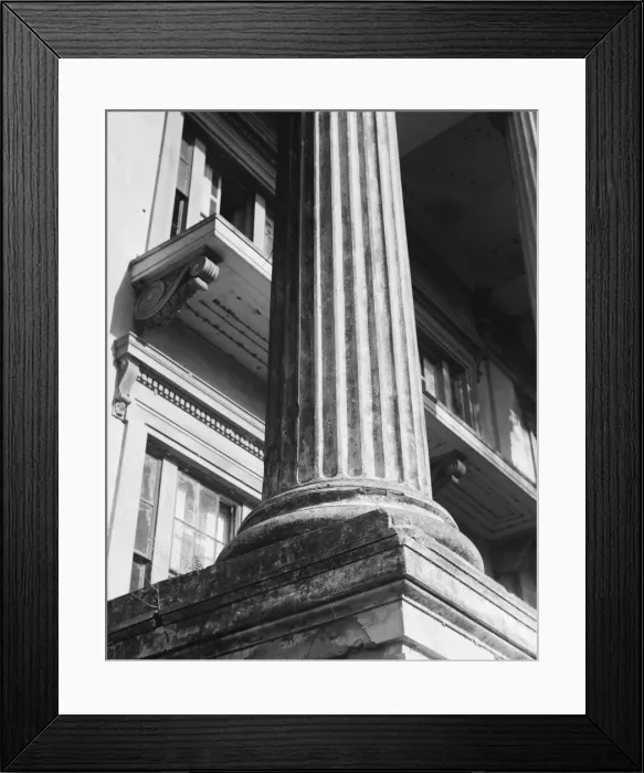 Framed Print : Closeup of column, Belle Grove Plantation, Louisiana, 1858, 1936?. Creator: Walker Evans Framed Print : Closeup of column, Belle Grove Plantation, Louisiana, 1858, 1936?. Creator: Walker Evans