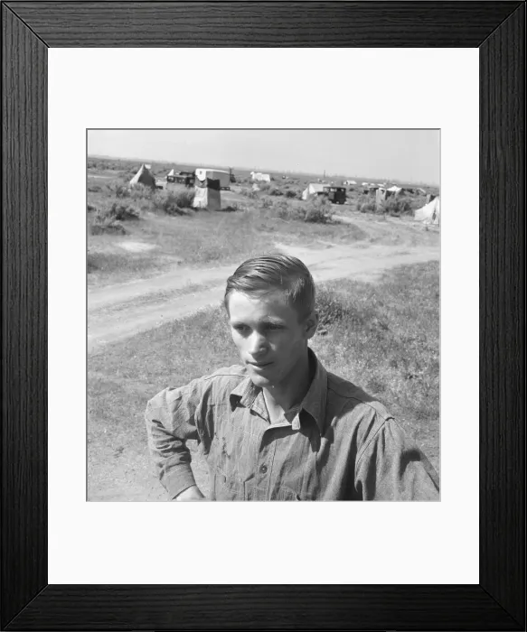 Framed Print : Farm-reared youth with no opportunity on the farm... Kern County, Calififornia, 1939. Creator: Dorothea Lange Framed Print : Farm-reared youth with no opportunity on the farm... Kern County, Calififornia, 1939. Creator: Dorothea Lange