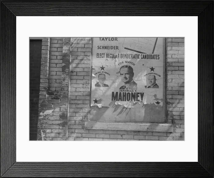 Framed Print : 61st Street between 1st and 3rd Avenues, New York, 1938. Creator: Walker Evans Framed Print : 61st Street between 1st and 3rd Avenues, New York, 1938. Creator: Walker Evans