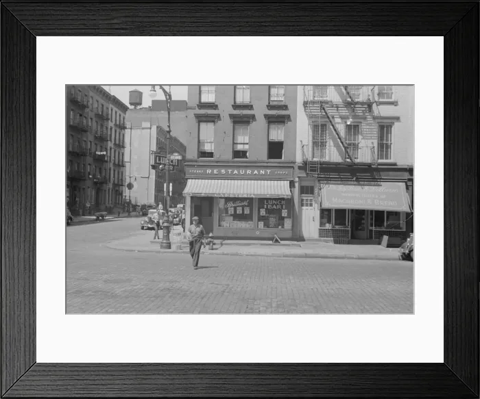 Framed Print : A street scene, 61st Street between 1st and 3rd Avenues, New York, 1938. Creator: Walker Evans Framed Print : A street scene, 61st Street between 1st and 3rd Avenues, New York, 1938. Creator: Walker Evans