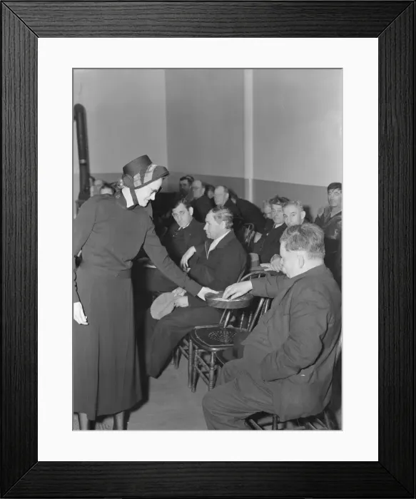 Framed Print : Meeting opens with taking the collection, Salvation Army, San Francisco, California, 1939. Creator: Dorothea Lange Framed Print : Meeting opens with taking the collection, Salvation Army, San Francisco, California, 1939. Creator: Dorothea Lange