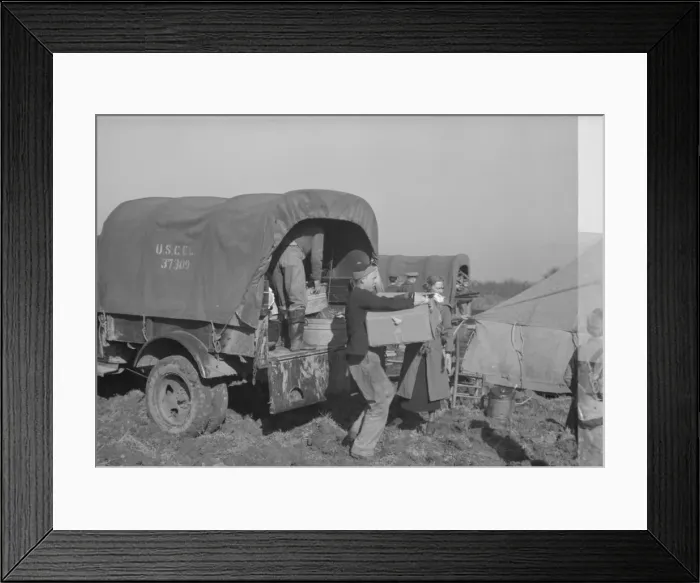 Framed Print : Unloading the household goods of a family who is being moved into... Forrest City, Arkansas, 1937. Creator: Walker Evans Framed Print : Unloading the household goods of a family who is being moved into... Forrest City, Arkansas, 1937. Creator: Walker Evans