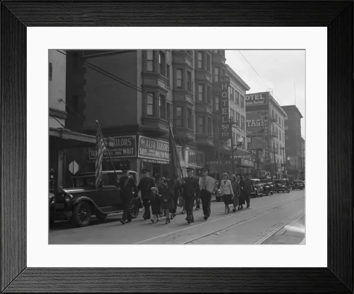 Framed Print : Regular Sunday meeting, Salvation Army, San Francisco, California, 1939. Creator: Dorothea Lange Framed Print : Regular Sunday meeting, Salvation Army, San Francisco, California, 1939. Creator: Dorothea Lange