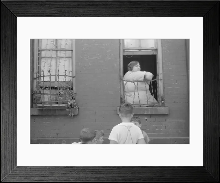 Framed Print : Children playing in the street, 61st Street between 1st and 3rd Avenues, New York, 1938. Creator: Walker Evans Framed Print : Children playing in the street, 61st Street between 1st and 3rd Avenues, New York, 1938. Creator: Walker Evans