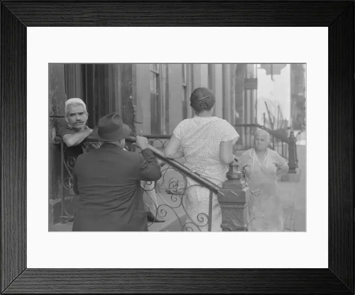 Framed Print : Tenants, 61st Street between 1st and 3rd Avenues, New York, 1938. Creator: Walker Evans Framed Print : Tenants, 61st Street between 1st and 3rd Avenues, New York, 1938. Creator: Walker Evans