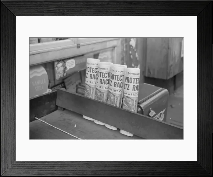 Framed Print : Newspapers for sale, 61st Street between 1st and 3rd Avenues, New York, 1938. Creator: Walker Evans Framed Print : Newspapers for sale, 61st Street between 1st and 3rd Avenues, New York, 1938. Creator: Walker Evans