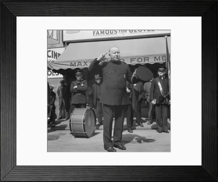 Framed Print : Power of the lord'preaching by a soldier'... Salvation Army, San Francisco, California, 1939. Creator: Dorothea Lange Framed Print : Power of the lord'preaching by a soldier'... Salvation Army, San Francisco, California, 1939. Creator: Dorothea Lange