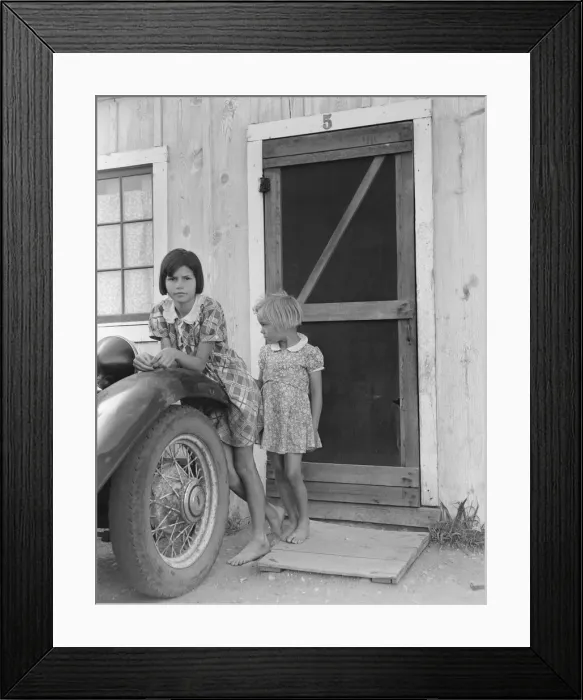 Framed Print : Arkansawyers auto camp filled almost completely with…, Greenfield, Salinas Valley, CA, 1939. Creator: Dorothea Lange Framed Print : Arkansawyers auto camp filled almost completely with…, Greenfield, Salinas Valley, CA, 1939. Creator: Dorothea Lange