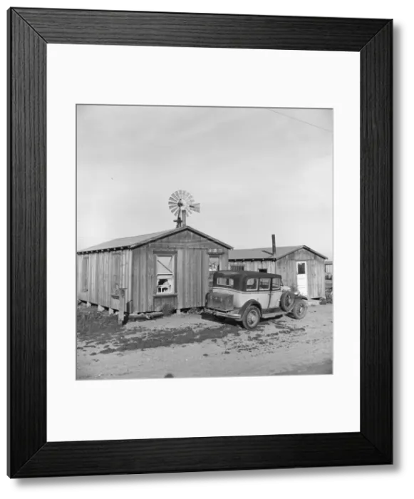 Framed Print : Cabins which rent for ten dollars... Arkansawyers auto camp, Greenfield, Salinas Valley, CA, 1939. Creator: Dorothea Lange Framed Print : Cabins which rent for ten dollars... Arkansawyers auto camp, Greenfield, Salinas Valley, CA, 1939. Creator: Dorothea Lange