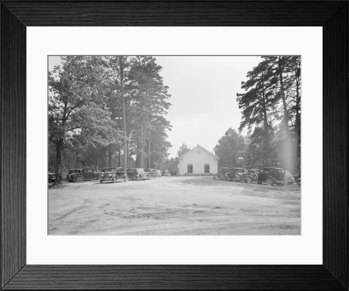 Framed Print : Wheeleys Church and grounds, Person County, North Carolina, 1939. Creator: Dorothea Lange Framed Print : Wheeleys Church and grounds, Person County, North Carolina, 1939. Creator: Dorothea Lange