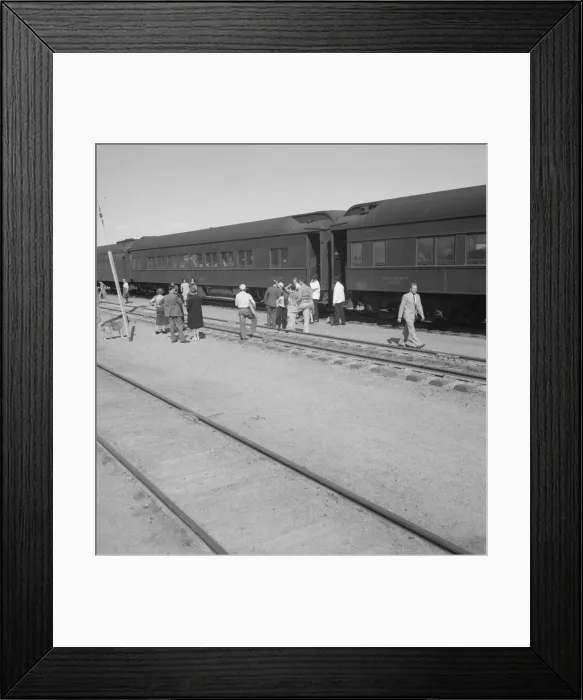 Framed Print : Railroad yards, Kearney, Nebraska, 1939. Creator: Dorothea Lange Framed Print : Railroad yards, Kearney, Nebraska, 1939. Creator: Dorothea Lange