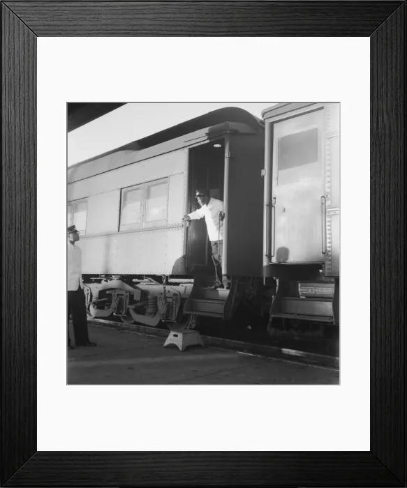 Framed Print : Railroad yards, Kearney, Nebraska, 1939. Creator: Dorothea Lange