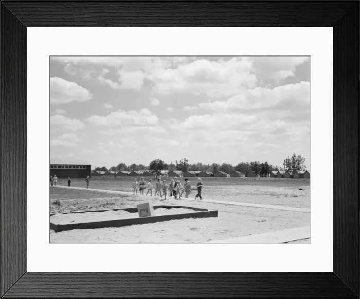 Framed Print : Nursery school children, FSA camp, Tulare County, California, 1939. Creator: Dorothea Lange Framed Print : Nursery school children, FSA camp, Tulare County, California, 1939. Creator: Dorothea Lange