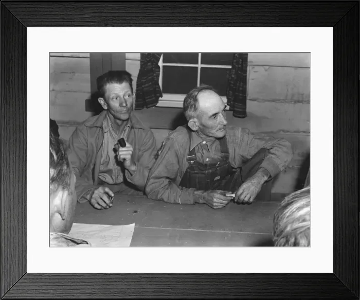 Framed Print : Meeting of the camp council, FSA camp, Farmersville, California, 1939. Creator: Dorothea Lange Framed Print : Meeting of the camp council, FSA camp, Farmersville, California, 1939. Creator: Dorothea Lange