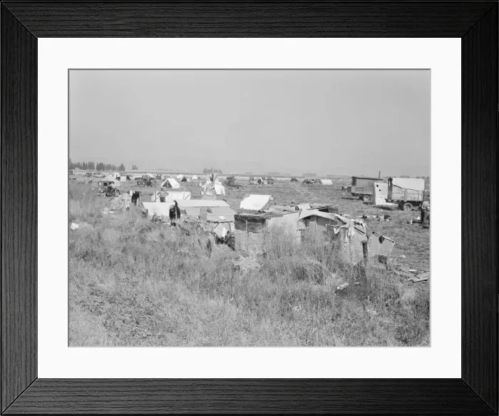Framed Print : Potato pickers camp, Tulelake, Siskiyou County, California, 1939. Creator: Dorothea Lange Framed Print : Potato pickers camp, Tulelake, Siskiyou County, California, 1939. Creator: Dorothea Lange