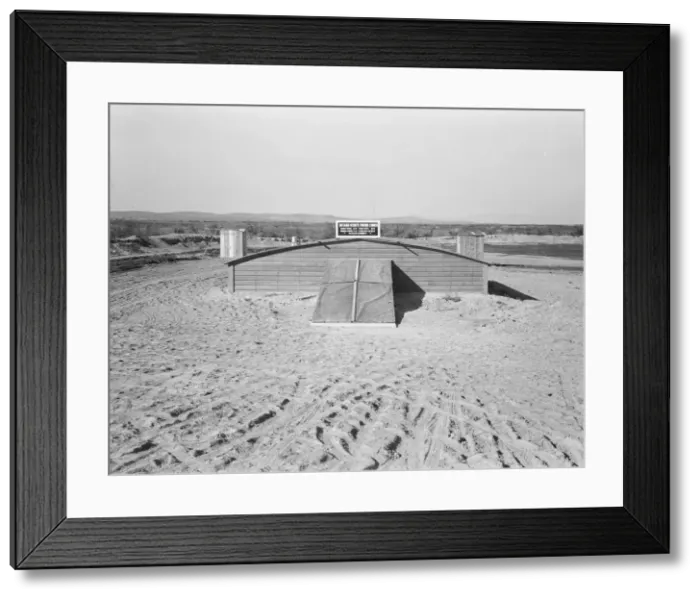 Framed Print : Friends basement church built May, 1939, Dead Ox Flat, Malheur County, Oregon, 1939. Creator: Dorothea Lange Framed Print : Friends basement church built May, 1939, Dead Ox Flat, Malheur County, Oregon, 1939. Creator: Dorothea Lange