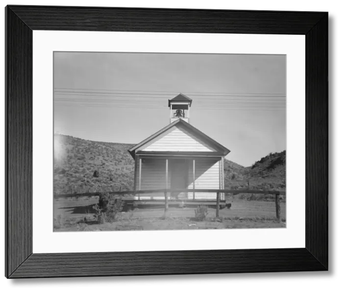 Framed Print : Eastern Oregon county school in sage bush clearing, Baker County, Oregon, 1939. Creator: Dorothea Lange Framed Print : Eastern Oregon county school in sage bush clearing, Baker County, Oregon, 1939. Creator: Dorothea Lange