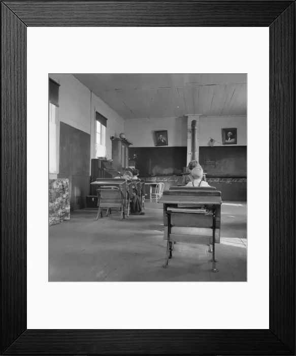 Framed Print : 9: 00 a.m. four pupils attend this day... eastern Oregon county school, Baker County, Oregon, 1939. Creator: Dorothea Lange Framed Print : 9: 00 a.m. four pupils attend this day... eastern Oregon county school, Baker County, Oregon, 1939. Creator: Dorothea Lange