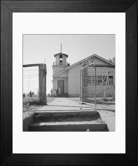 Framed Print : Entrance to Lincoln Bench School, near Ontario, Malheur County, Oregon, 1939. Creator: Dorothea Lange Framed Print : Entrance to Lincoln Bench School, near Ontario, Malheur County, Oregon, 1939. Creator: Dorothea Lange
