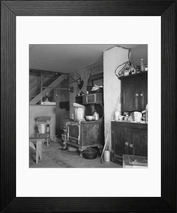 Framed Print : Another corner of the Soper kitchen, Willow Creek area, Malheur County, Oregon, 1939. Creator: Dorothea Lange