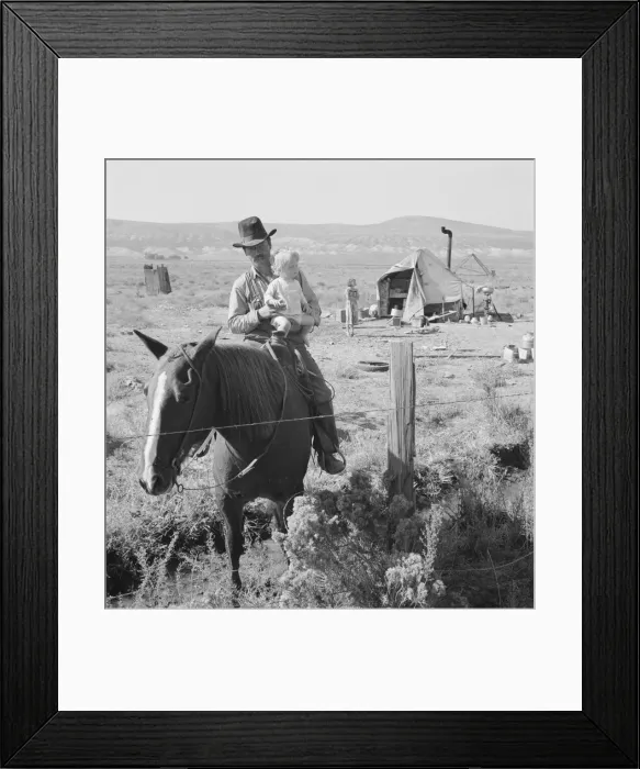 Framed Print : The Fairbanks family... Willow Creek area, Malheur County, Oregon, 1939. Creator: Dorothea Lange Framed Print : The Fairbanks family... Willow Creek area, Malheur County, Oregon, 1939. Creator: Dorothea Lange
