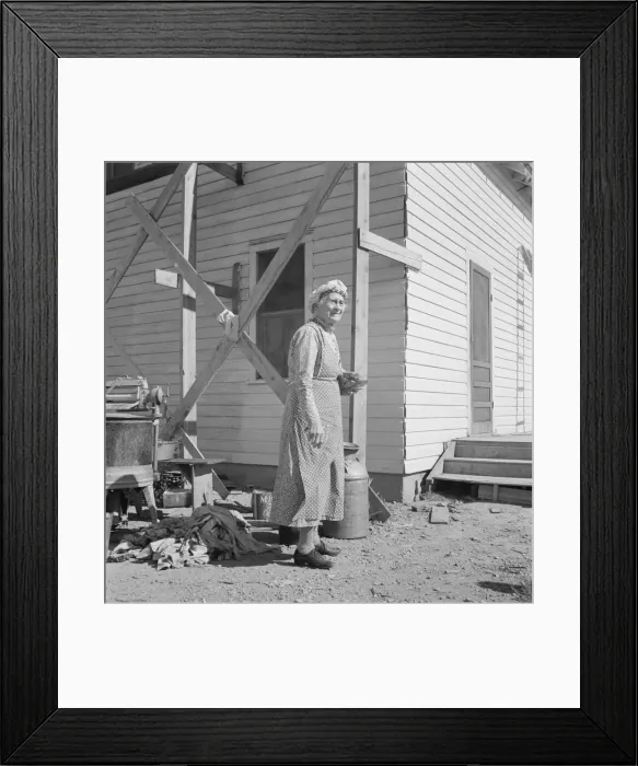 Framed Print : Soper grandmother helps the large family, Willow Creek area, Malheur County, Oregon, 1939. Creator: Dorothea Lange Framed Print : Soper grandmother helps the large family, Willow Creek area, Malheur County, Oregon, 1939. Creator: Dorothea Lange