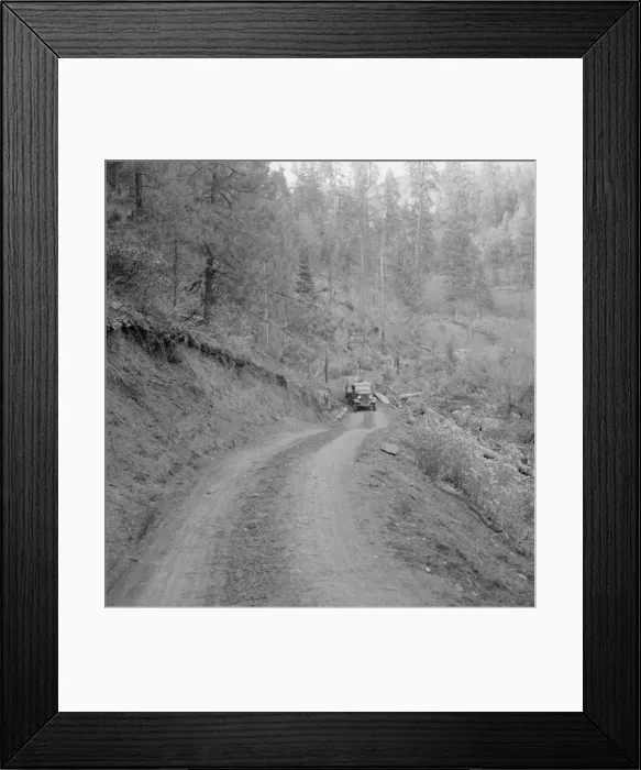 Framed Print : Bringing in load of logs late in the afternoon from the woods... Gem County, Idaho, 1939. Creator: Dorothea Lange