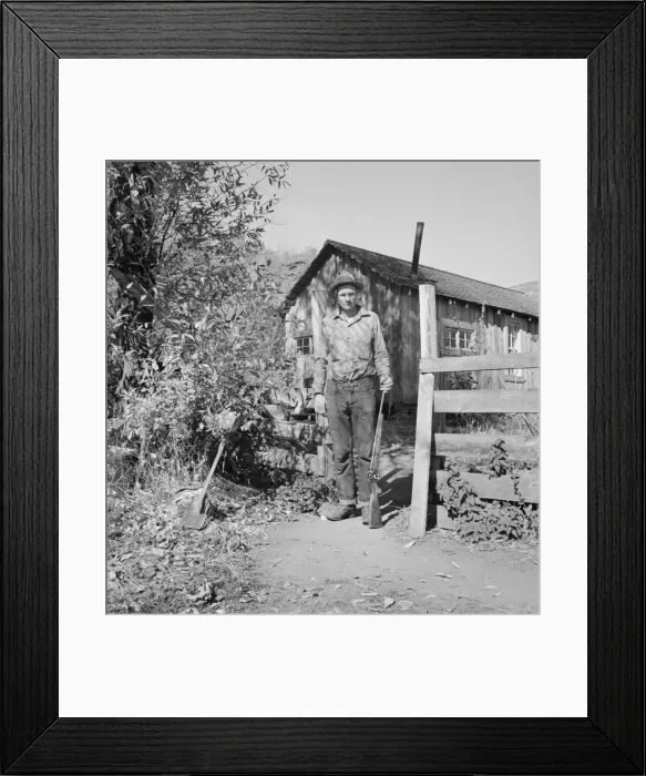 Framed Print : Roy Carlock, member of Ola self-help sawmill co-op... Gem County, Idaho, 1939. Creator: Dorothea Lange Framed Print : Roy Carlock, member of Ola self-help sawmill co-op... Gem County, Idaho, 1939. Creator: Dorothea Lange
