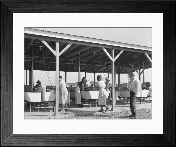 Framed Print : Laundry facilities for migratory workers in FSA camp at Westley, California, 1939. Creator: Dorothea Lange Framed Print : Laundry facilities for migratory workers in FSA camp at Westley, California, 1939. Creator: Dorothea Lange