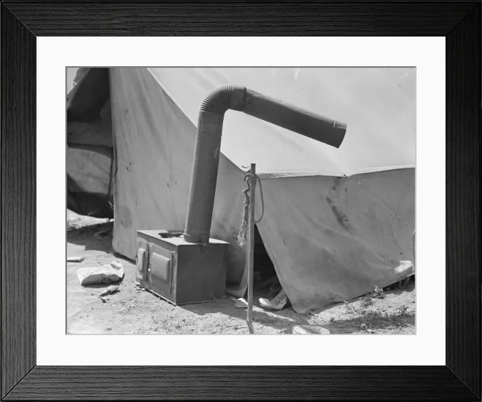 Framed Print : Pea pickers tent near San Jose, California, 1939. Creator: Dorothea Lange Framed Print : Pea pickers tent near San Jose, California, 1939. Creator: Dorothea Lange