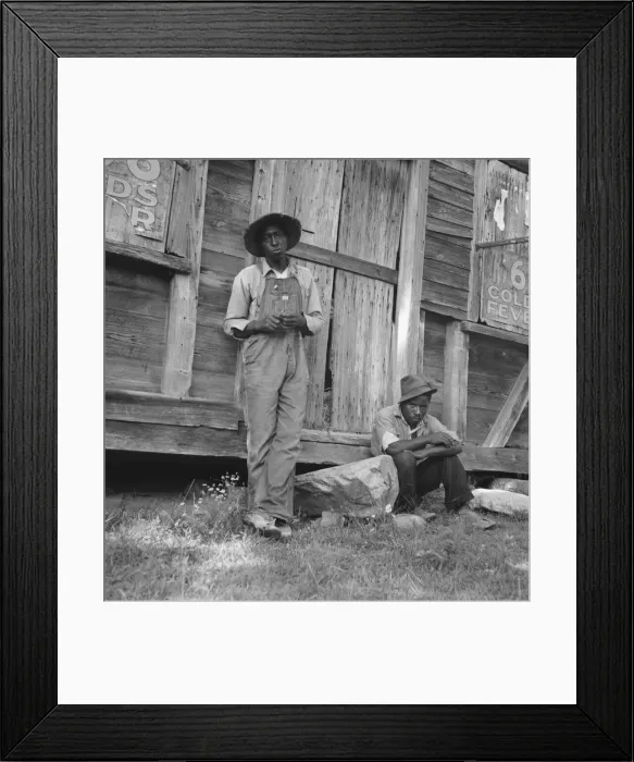 Framed Print : Tenant farmer and friend, Chatham County, North Carolina, 1939. Creator: Dorothea Lange Framed Print : Tenant farmer and friend, Chatham County, North Carolina, 1939. Creator: Dorothea Lange