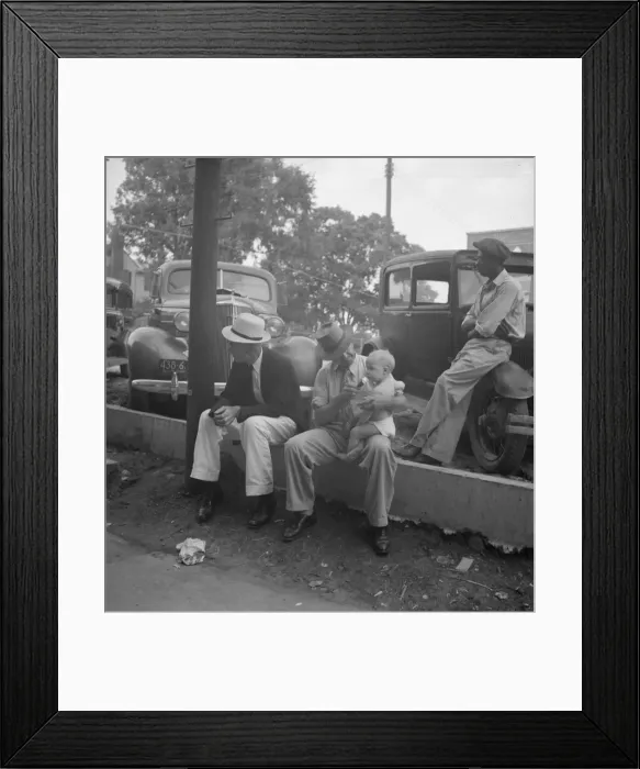 Framed Print : Chatham County farmers in town on Saturday afternoon, Pittsboro, North Carolina, 1939. Creator: Dorothea Lange Framed Print : Chatham County farmers in town on Saturday afternoon, Pittsboro, North Carolina, 1939. Creator: Dorothea Lange