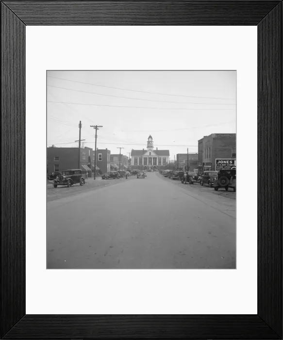 Framed Print : Possibly: Main street, Saturday afternoon, Pittsboro, North Carolina, 1939. Creator: Dorothea Lange Framed Print : Possibly: Main street, Saturday afternoon, Pittsboro, North Carolina, 1939. Creator: Dorothea Lange