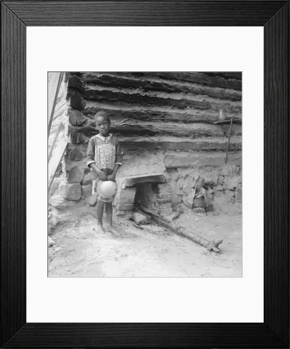 Framed Print : Possibly: Grandchildren of tobacco sharecropper down at barns, Wake County, North Carolina, 1939. Creator: Dorothea Lange Framed Print : Possibly: Grandchildren of tobacco sharecropper down at barns, Wake County, North Carolina, 1939. Creator: Dorothea Lange