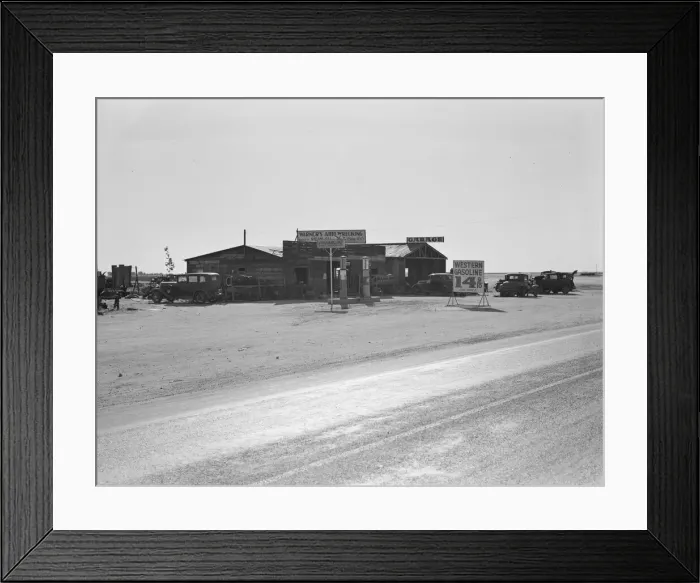 Framed Print : Between Tulare and Fresno, California, 1939. Creator: Dorothea Lange Framed Print : Between Tulare and Fresno, California, 1939. Creator: Dorothea Lange