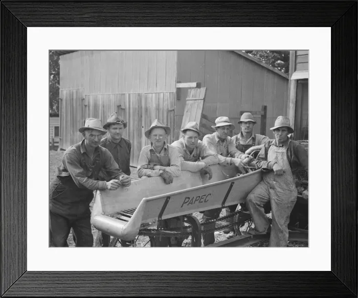Framed Print : Seven of the eight farmers shown with their... West Carlton, Yamhill County, Oregon, 1939 Creator: Dorothea Lange Framed Print : Seven of the eight farmers shown with their... West Carlton, Yamhill County, Oregon, 1939 Creator: Dorothea Lange