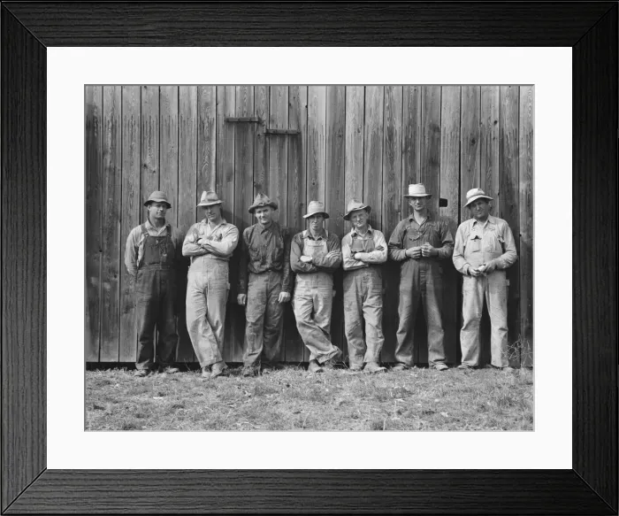 Framed Print : Here are the farmers who have bought machinery... West Carlton, Yamhill County, Oregon, 1939. Creator: Dorothea Lange Framed Print : Here are the farmers who have bought machinery... West Carlton, Yamhill County, Oregon, 1939. Creator: Dorothea Lange