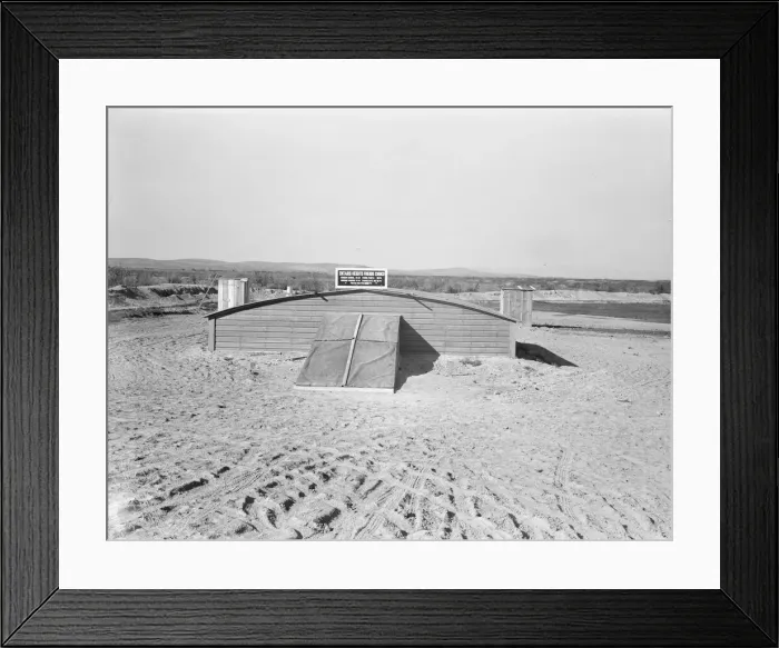 Framed Print : Friends basement church built May, 1939, Dead Ox Flat, Malheur County, Oregon, 1939. Creator: Dorothea Lange Framed Print : Friends basement church built May, 1939, Dead Ox Flat, Malheur County, Oregon, 1939. Creator: Dorothea Lange