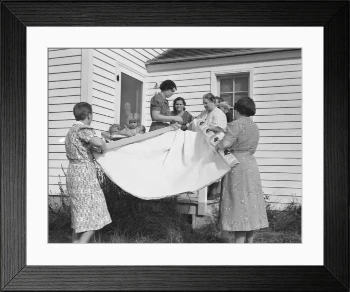 Framed Print : Farm women, members of the Helping Hand'club... near West Carlton, Yamhill County, Oregon, 1939. Creator: Dorothea Lange Framed Print : Farm women, members of the Helping Hand'club... near West Carlton, Yamhill County, Oregon, 1939. Creator: Dorothea Lange