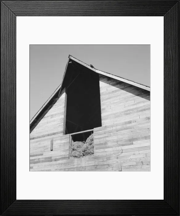 Framed Print : Detail of barn in northern Oregon, Irrigon, Morrow County, Oregon, 1939. Creator: Dorothea Lange Framed Print : Detail of barn in northern Oregon, Irrigon, Morrow County, Oregon, 1939. Creator: Dorothea Lange