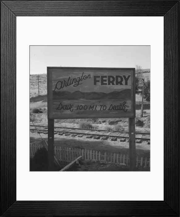 Framed Print : On transportation outskirts of small Oregon town on the Columbia River, Arlington, Oregon, 1939. Creator: Dorothea Lange Framed Print : On transportation outskirts of small Oregon town on the Columbia River, Arlington, Oregon, 1939. Creator: Dorothea Lange