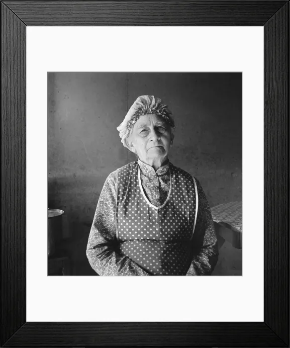 Framed Print : Soper grandmother, who lives with family, FSA borrower, Willow Creek area, Oregon, 1939. Creator: Dorothea Lange Framed Print : Soper grandmother, who lives with family, FSA borrower, Willow Creek area, Oregon, 1939. Creator: Dorothea Lange
