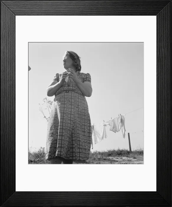 Framed Print : Mrs. Soper tells how it was when they first came, Willow Creak, Oregon, 1939. Creator: Dorothea Lange